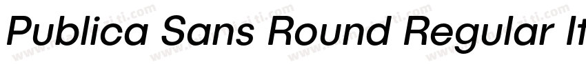Publica Sans Round Regular Italic字体转换